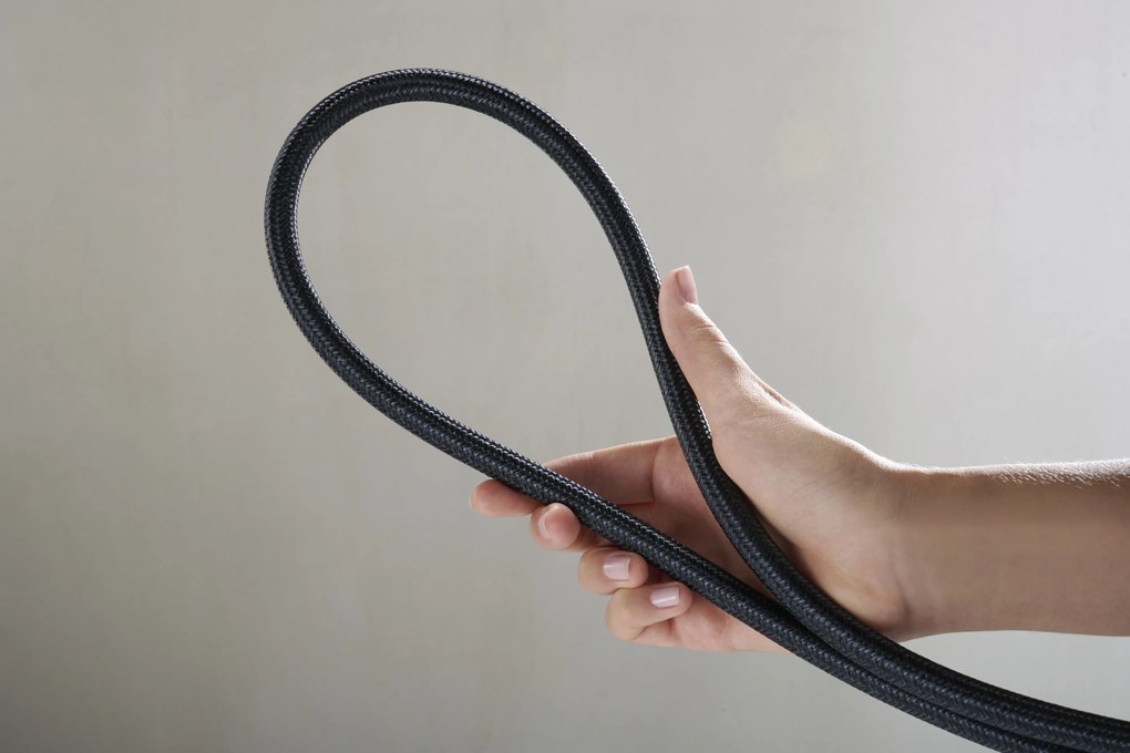 Hansgrohe Designflex, textilná sprchová hadica 1600 mm, kartáčovaný čierny chróm, HAN-28260340