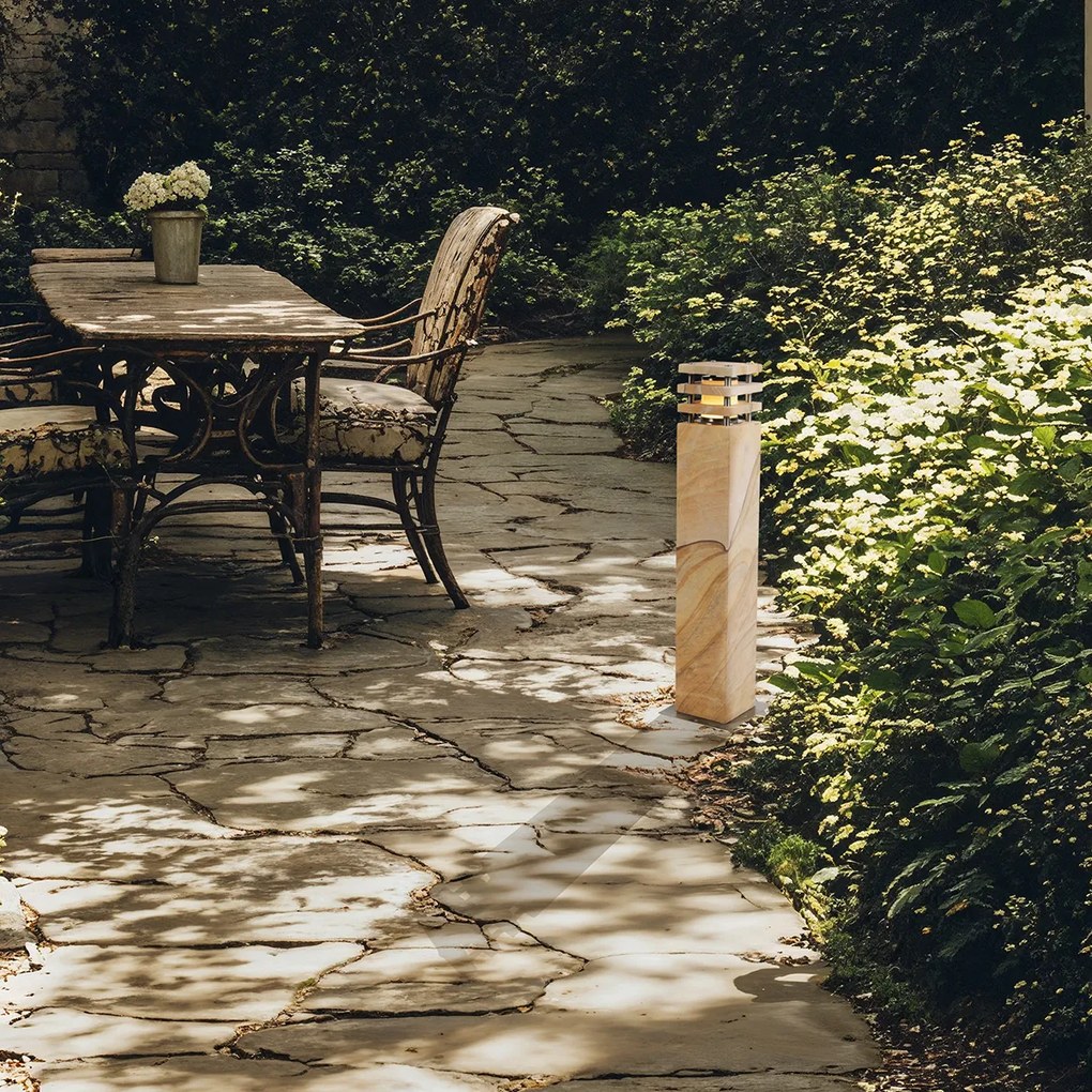 Moderná vonkajšia stojaca lampa pieskovec 70 cm - Grumpy