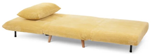 Pohovka SOLACE rozkladacia, menšestrová horčicová 871646