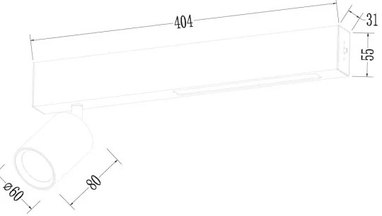 LED Bodové svietidlo MAGNET LED/5W/230V + 1xGU10/60W 3000/4000K čierna
