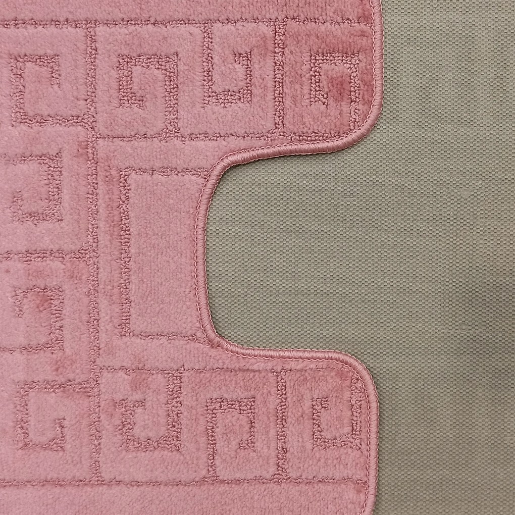 DY Kúpeľňová sada koberčekov s výrezom Montana Ethnic - ružová