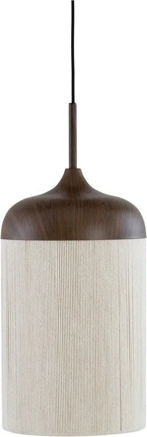 Tmavohnedé závesné svietidlo s textilným tienidlom ø 27,5 cm Dania – Light &amp; Living