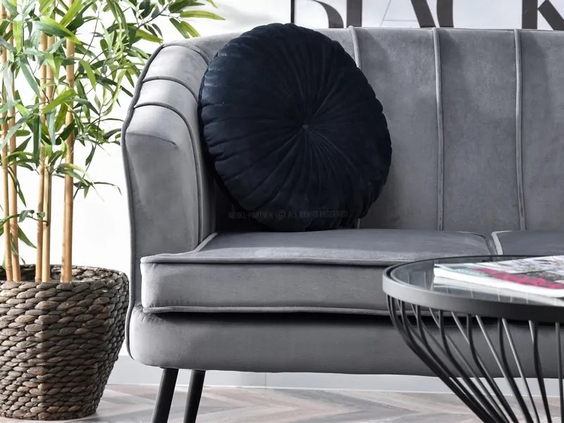 Pohovka Etimee S (sivá + čierna). Akcia -27%. Vlastná spoľahlivá doprava až k Vám domov. 1111398