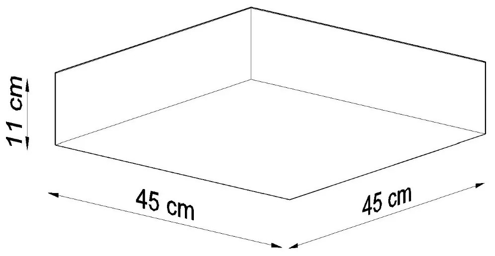 Stropné svietidlo Horus, 1x biele plastové tienidlo, (biely plast), (45 cm)