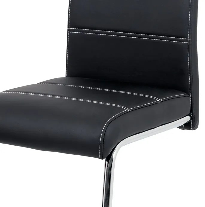 BONTEC Jedálenská stolička, čierna, ekokoža, HC-481 BK Farba: Čierna