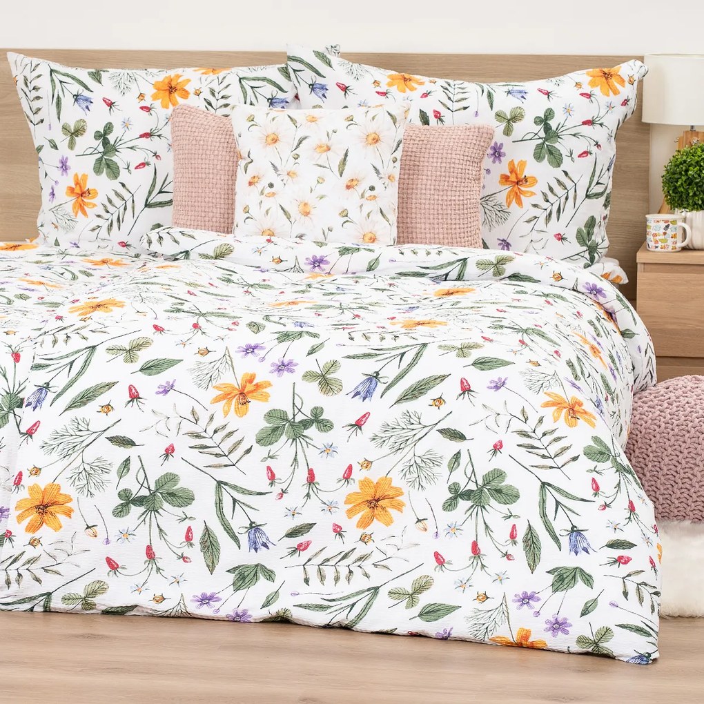 4Home Krepové obliečky Wildflower Bliss, 140 x 220 cm, 70 x 90 cm