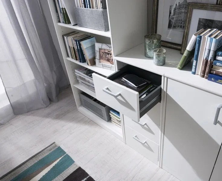 Úzká komoda Mega 139, biela