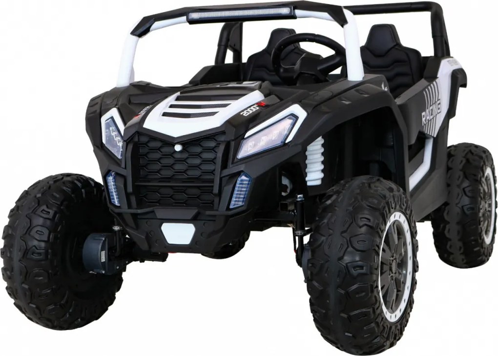 Ramiz Buggy ATV Racing pre 2 deti Biela + pohon 4x4 + diaľkové ovládanie + pomalý štart + MP3 LED