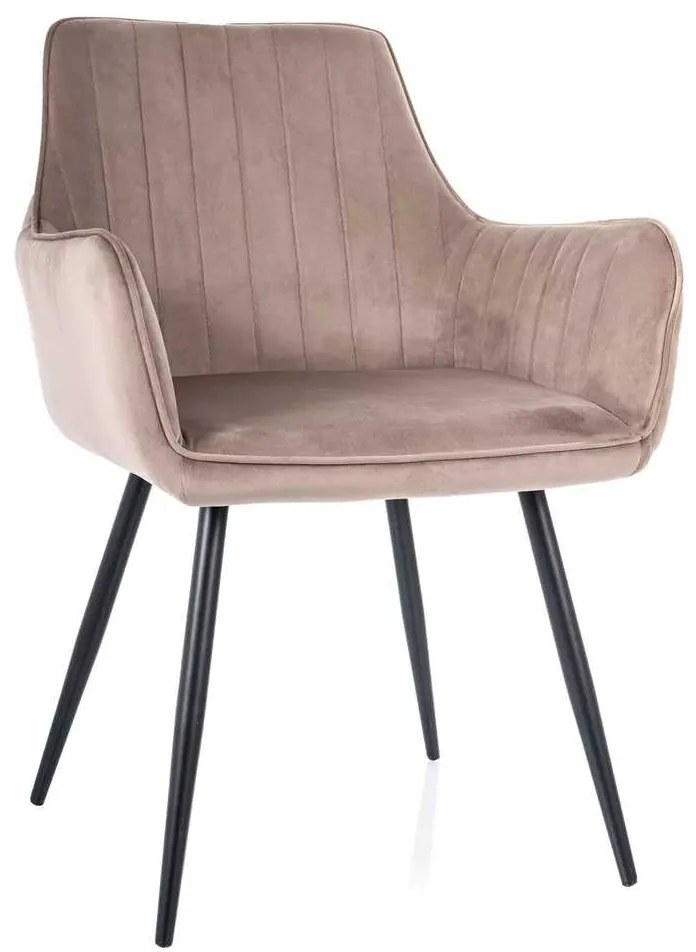 Jedálenská stolička Viona Velvet, béžová