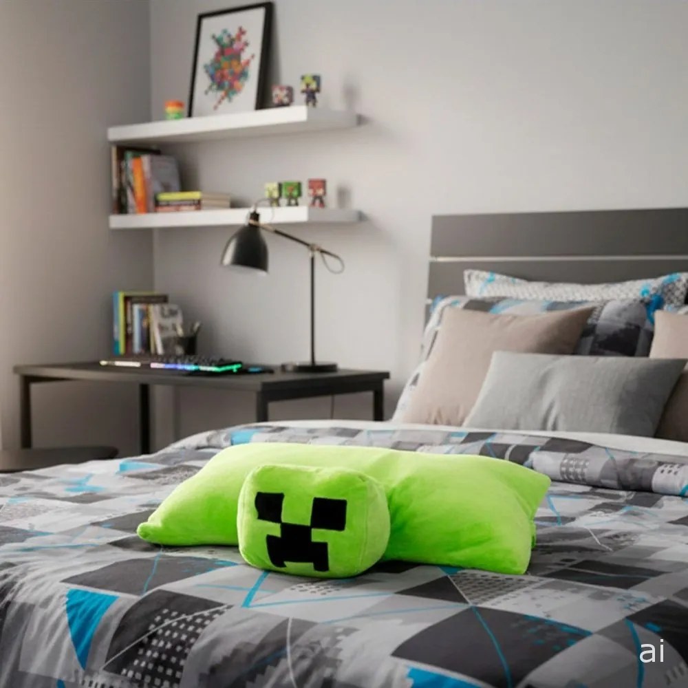 Multifunkčný relaxačný vankúš Minecraft 2v1