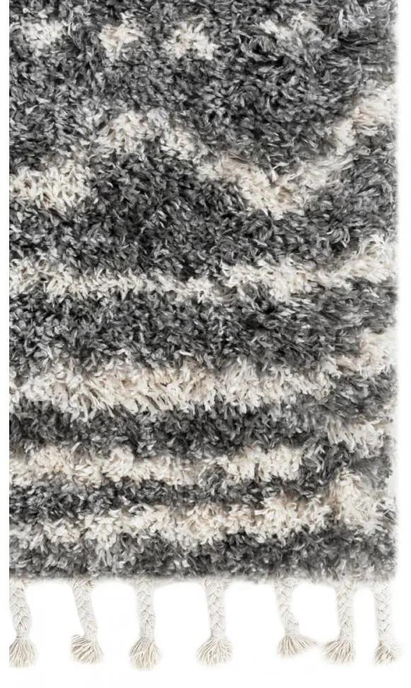 Kusový koberec shaggy Aron sivý 140x200cm