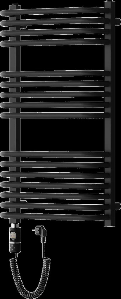 Mexen Apollo, elektrické vykurovacie teleso 860x450 mm + vykurovacia tyč 600 W, čierna, W117-0860-450-2600-70