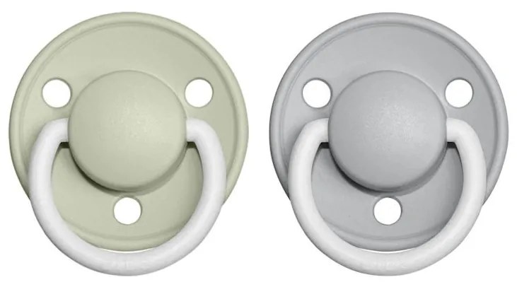 BIBS De Lux cumlíky, kaučuk NOČNÉ 2ks - veľkosť 1 - Sage Cloud