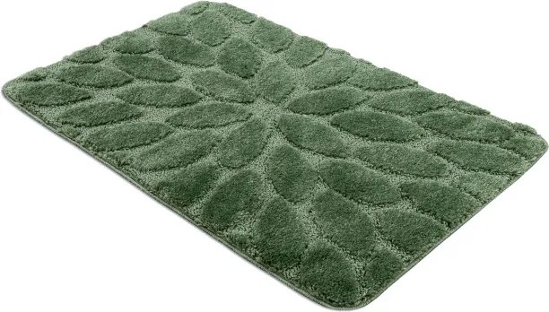 Kúpeľňový koberček SUPREME LINES kamienky, zelený