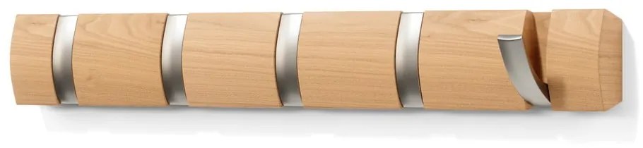 Nástenný vešiak z jaseňového dreva v prírodnej farbe Flip - Umbra