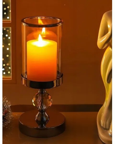 Súprava 3 svietnikov v lesklom chróme