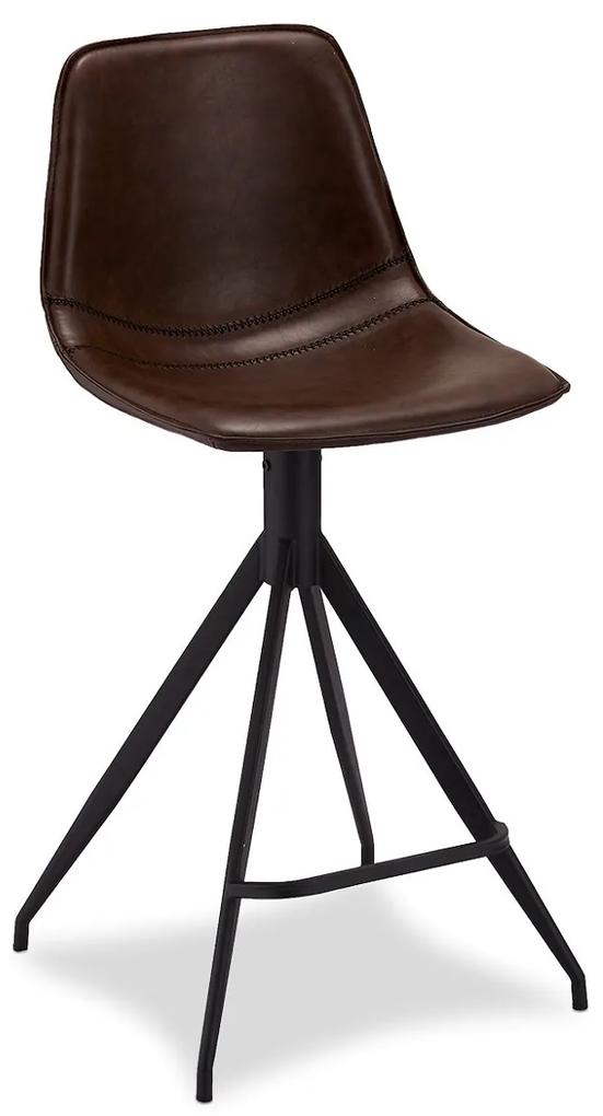 Dizajnová barová stolička Aeron, tmavohnedá