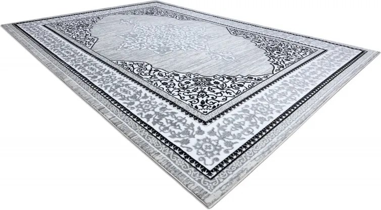 Dywany Łuszczów 80x150 cm Kusový koberec Gloss 8490 52 Ornament ivory/grey, šedá, chodba / predsieň