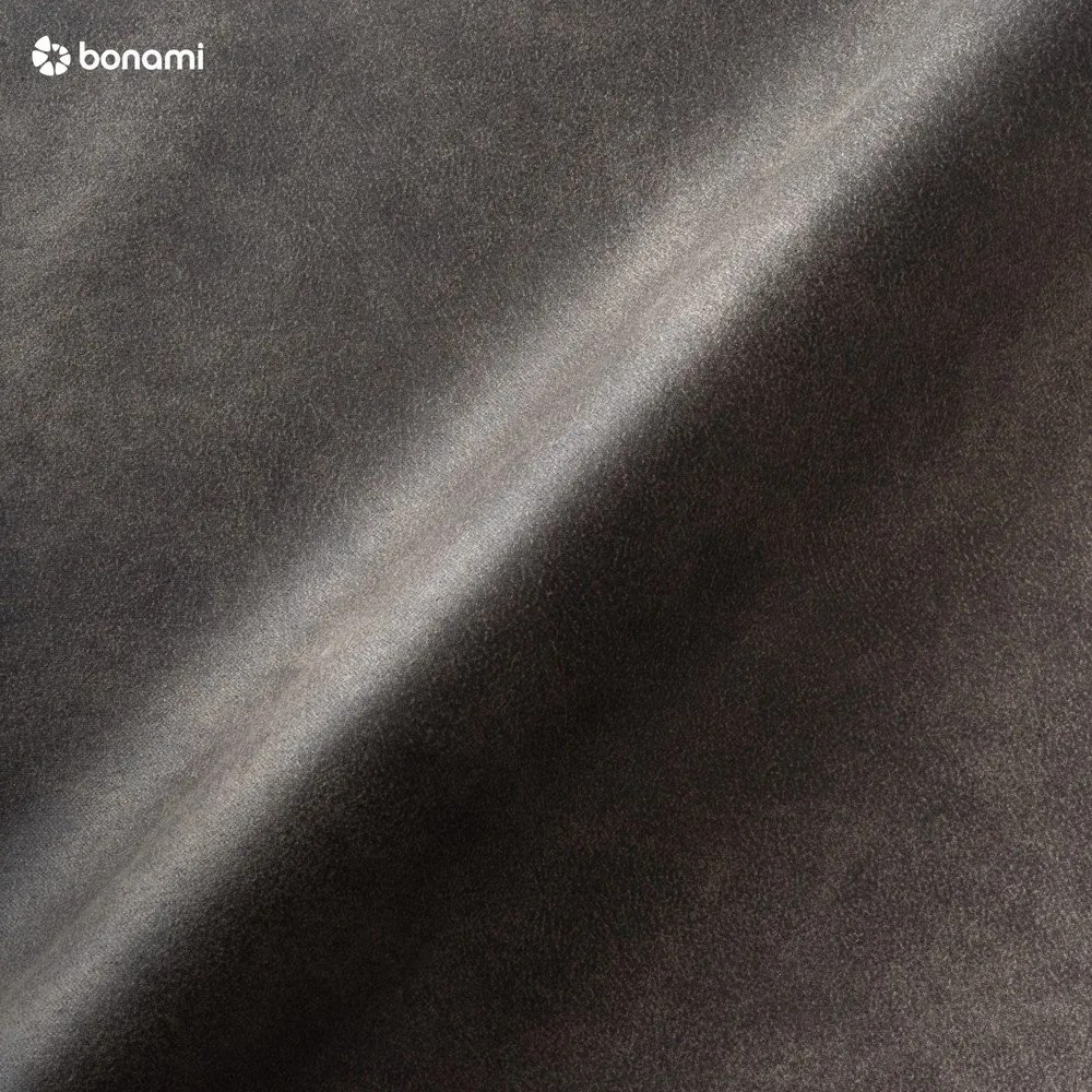 Antracitová rohová pohovka z imitácie kože (ľavý roh) Hamburg – Scandic