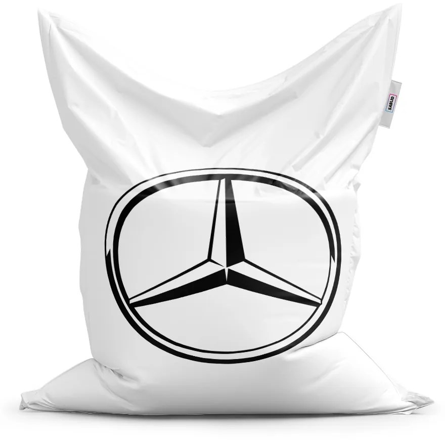 Sablio Sedací vak Classic Logo 1 Biela - 150x100 cm