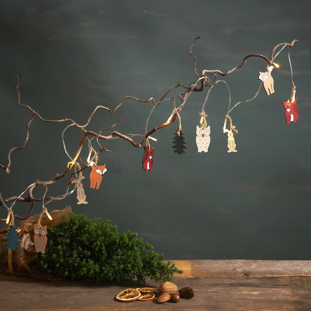 Star trading Svetelná reťaz FOREST FRIENDS 10x LED 1,8 m