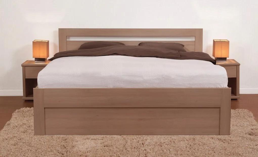 BMB MARIKA KLASIK - kvalitná lamino posteľ s úložným priestorom 200 x 200 cm, lamino