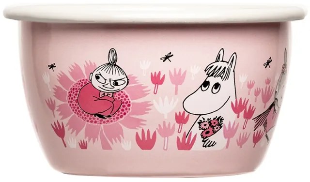 Miska Moomin Girls 0,3l, smalt / ružová