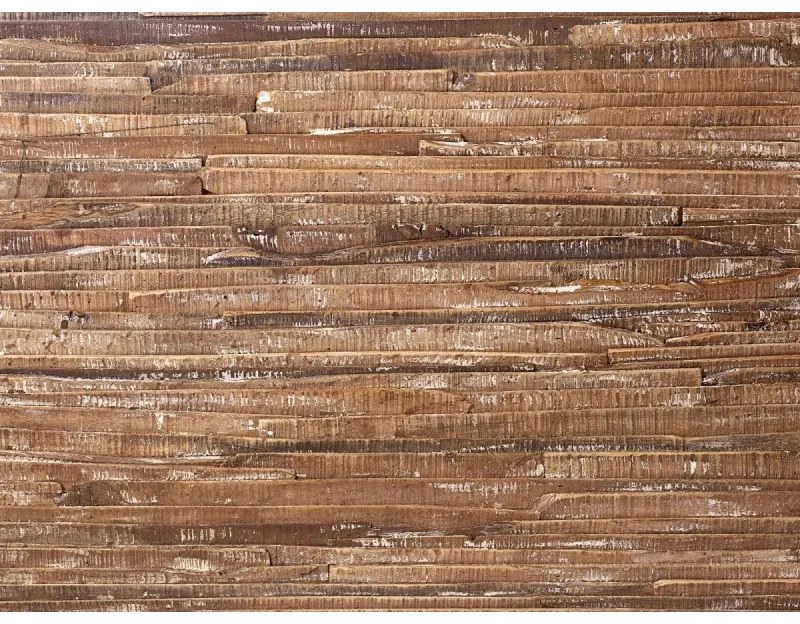 furniture-nabytek.cz - Masívna posteľ z mangového dreva, pruhovaná, lakovaná, hnedá