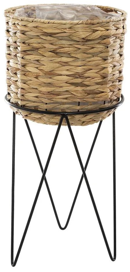 KVETINÁČ Z MORSKEJ TRÁVY SO STOJANOM AYA NATURAL SADA 2KS 54X25 CM+44X26 CM+43X20 CM HNEDÁ
