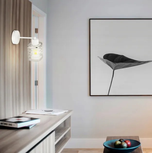 BERGE LED nástenné svietidlo 1xE27 GLASS SHIELD stripes