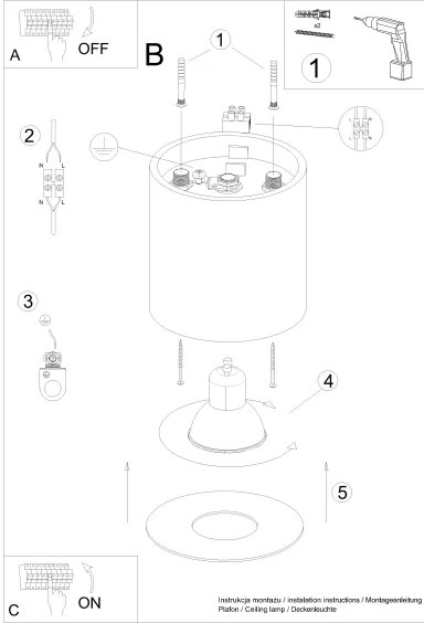 Sollux SL.1282 - Bodové svietidlo MIKA 1xGU10/10W/230V šedá