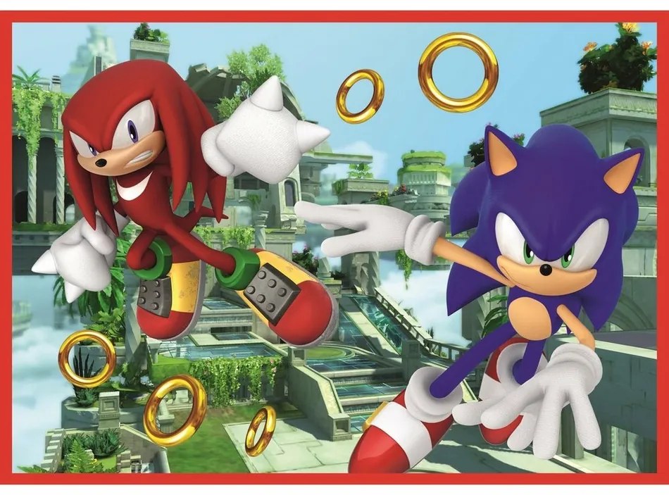 Trefl Puzzle Sonic Dobrodružná jazda, 4v1 (35, 48, 54, 70 dielikov)