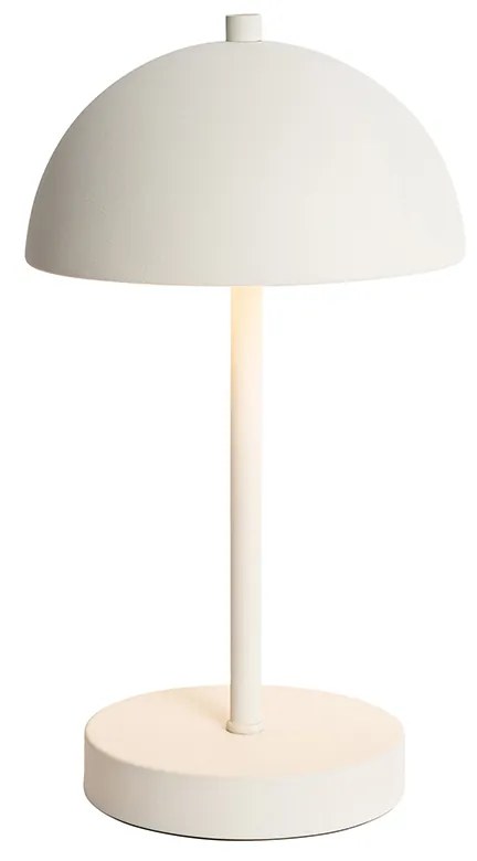 Sada 2 vonkajších stolových lampášov hríb biely nabíjateľný - Keira