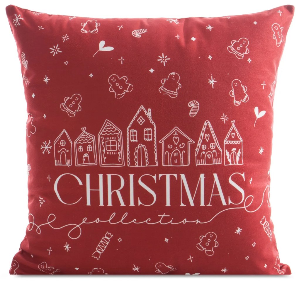 EUROFIRANY VIANOČNÁ DEKORAČNÁ OBLIEČKA NA VANKÚŠ CHRISTMAS 45X45 CM VZOROVANÁ
