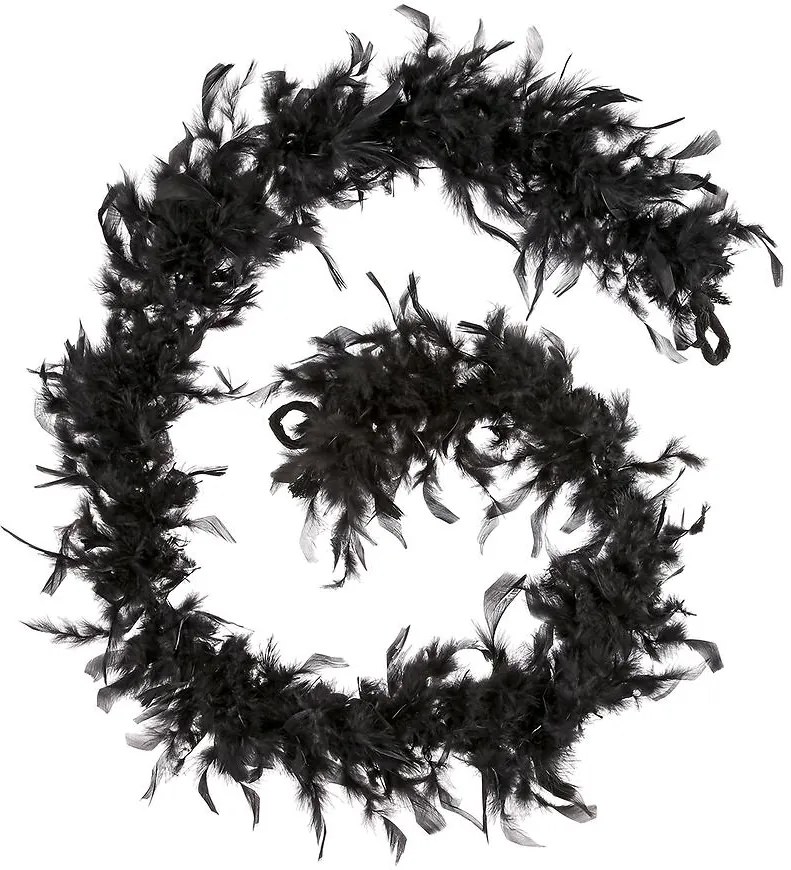 Girlanda z pierok čierna 180 cm 685120h