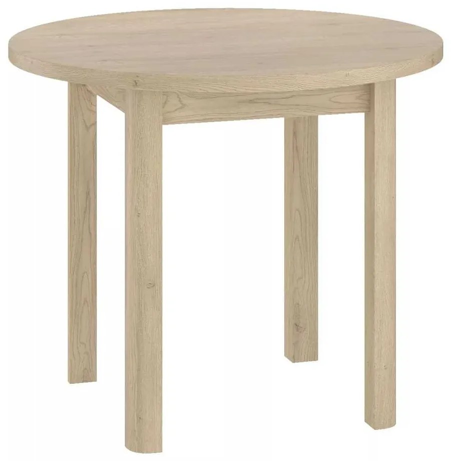 Jedálenský stôl Adam - priemer 80 cm, dub cremona