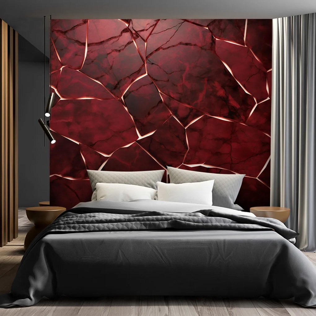 Gario Fototapeta Červený popraskaný kameň Materiál: Vliesová, Rozmery: 300 x 210 cm