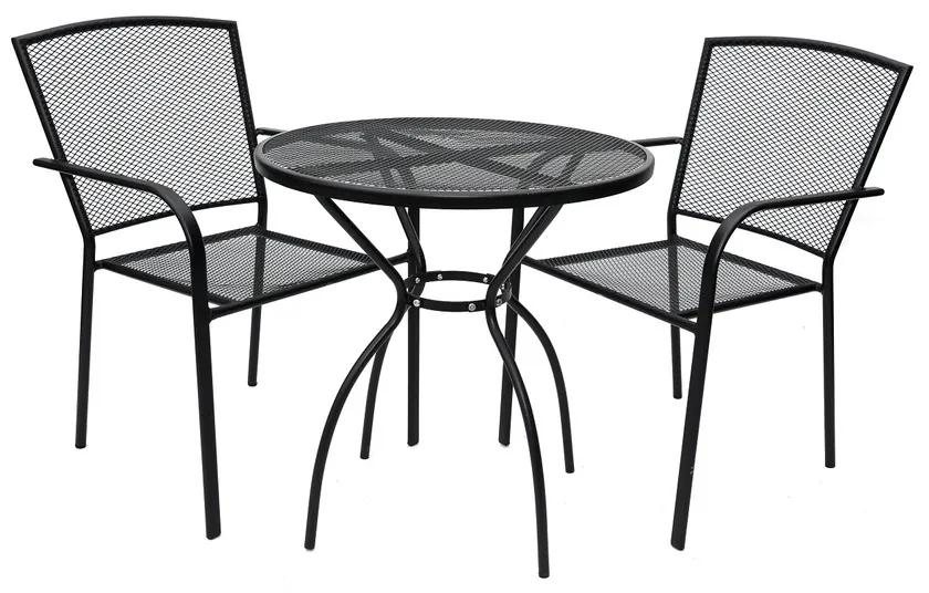 Elegantná záhradná stolička ZWMC-19 z čierneho kovu