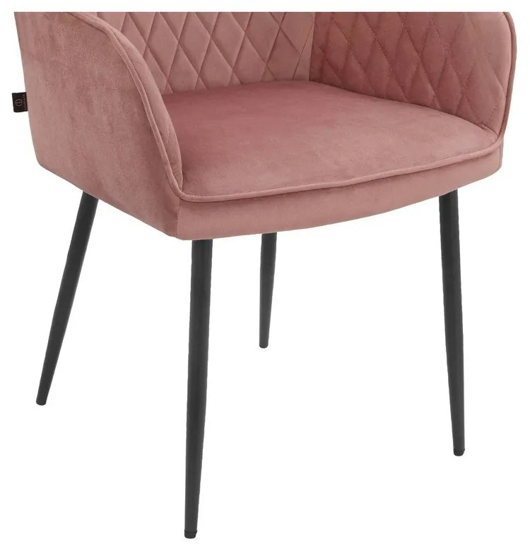 Svetloružové čalúnené jedálenské kreslá v súprave 2 ks Elvira – Støraa