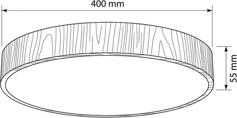 Brilagi - stmievateľné LED stropné svietidlo POOL LED/50W/230V pr. 40 cm, dekor dreva + diaľkový ovládač