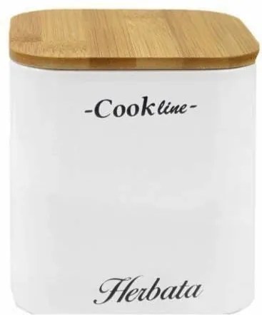 Kovové dózy do kuchyne cukor, káva, čaj - biele - Cook Line