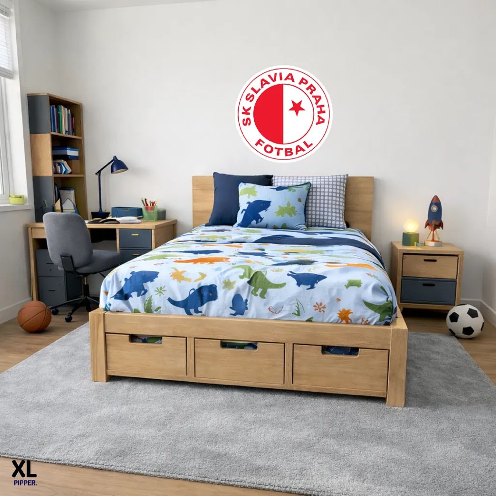 Logo SK Slavia Praha - textilná nálepka na stenu Veľkosť: 60 cm