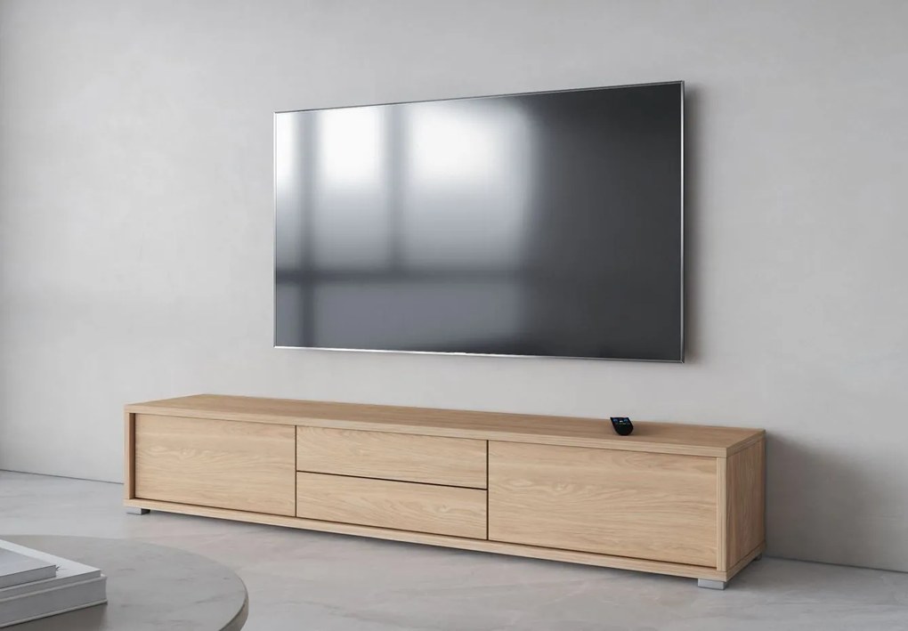 Závesný TV stolík so šuplíkmi IRVING 2 - dub olejovaný