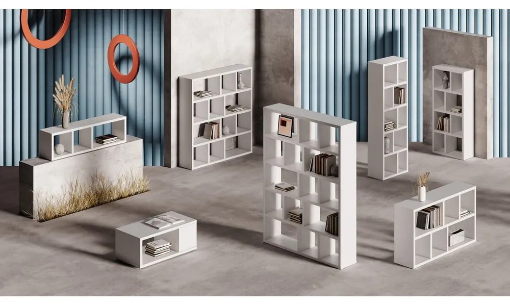 Biela knižnica 150x83 cm Berlin – TemaHome