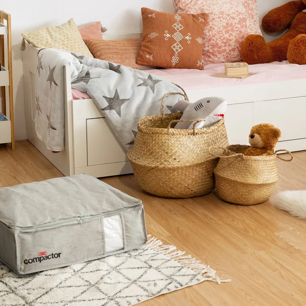 Compactor Pletený úložný košík z morskej trávy Belly, 35 x 32 cm, prírodná, M