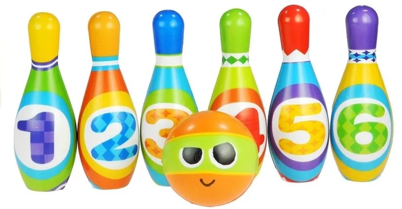 LEAN TOYS Bowlingové kolky s číslami pre batoľatá