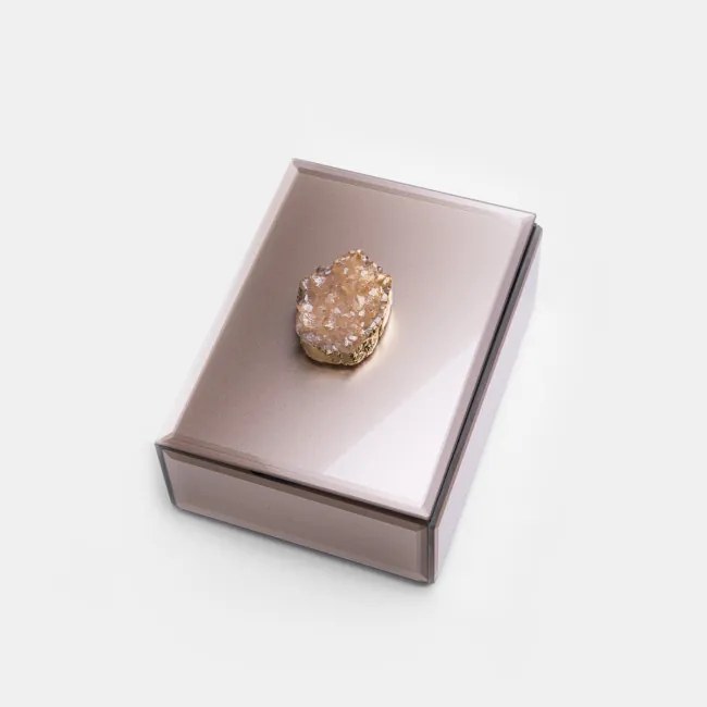 Šperkovnica PIERRE ružová s kameňom 705236