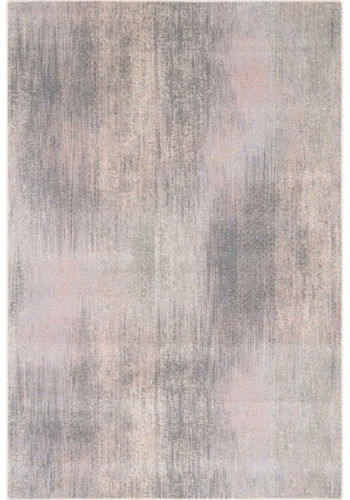 Ružovo-sivý vlnený koberec 160x240 cm Calvi rose – Agnella