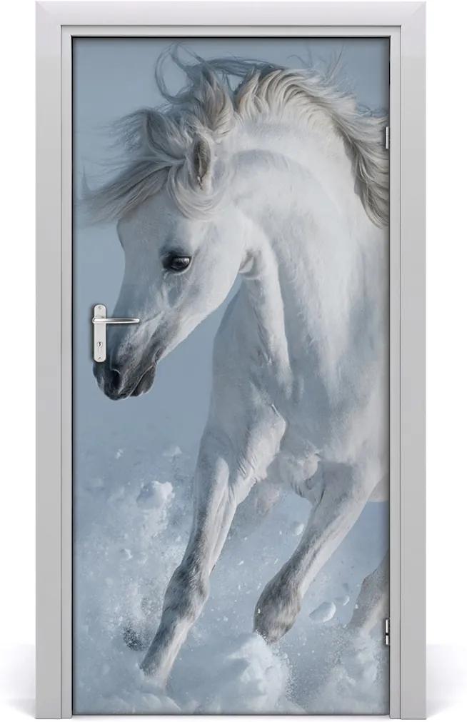 Samolepiace fototapety na dvere  biely kôň