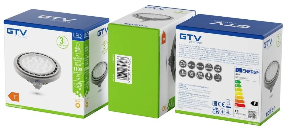 LED žiarovka GU10, 12,5 W – GTV